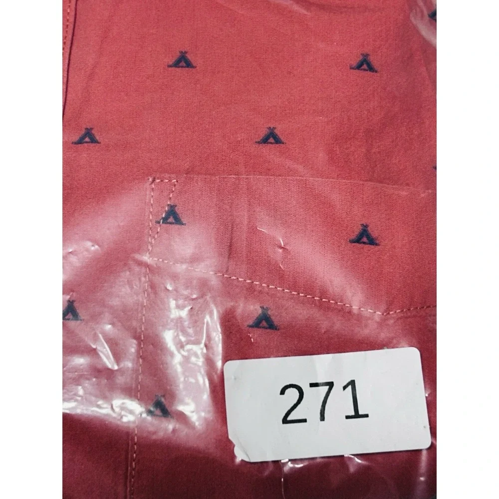 THE NORTH FACE Bayhail Jacquard Button Up Mens XL Teepee Clay Red EUC
